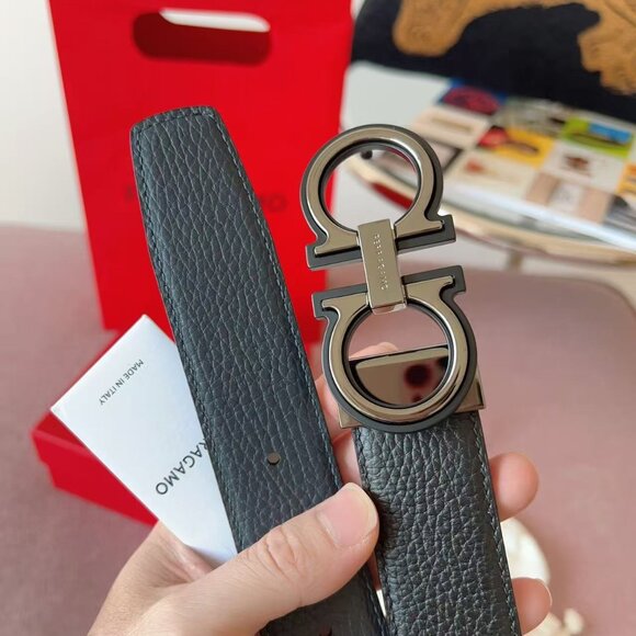 Ferragamo black cowhide belt size 32 - Picture 6 of 9